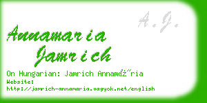 annamaria jamrich business card